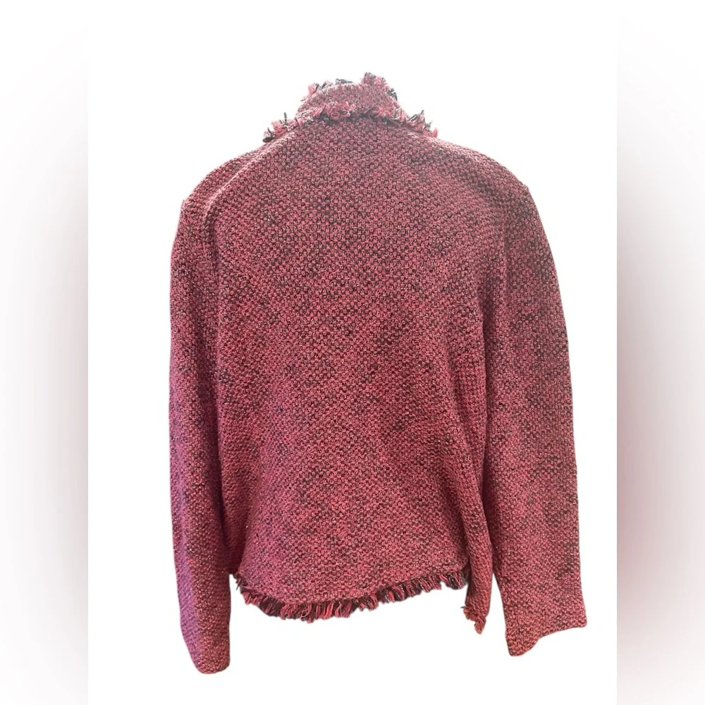 nic+Zoe feminine classy pink tweed blazer jacket